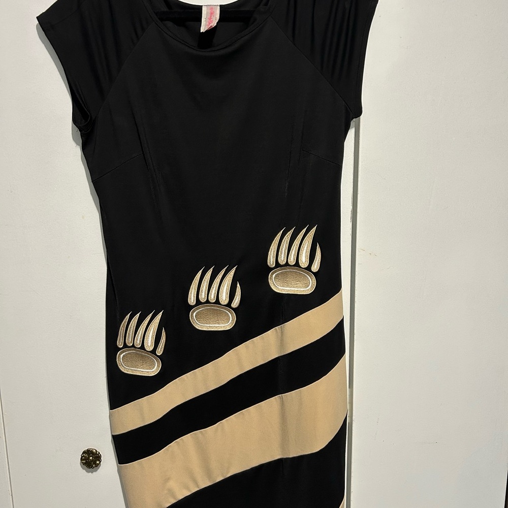 Black and Tan Bear Paw dress